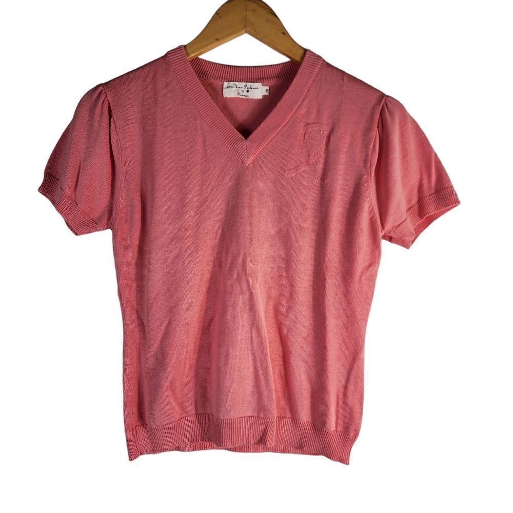 Three purl knitwear  pink breast cancer shirt